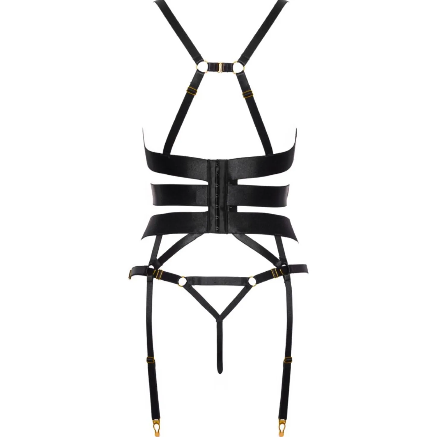 Cottelli Collection - Ensemble Corset Porte-Jarretelles - Noir