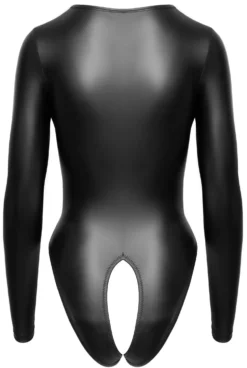Cottelli LINGERIE – Body Ouvert Manches Longues – Noir