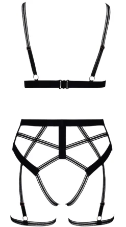 Cottelli LINGERIE – Ensemble Ouvert Soutien-gorge & String – Noir