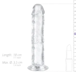 Dildo en gel sans testicules - 16 cm