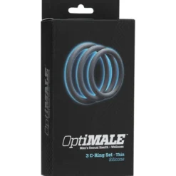 Doc Johnson - OptiMALE 3 C-Ring Set Fin - Gris