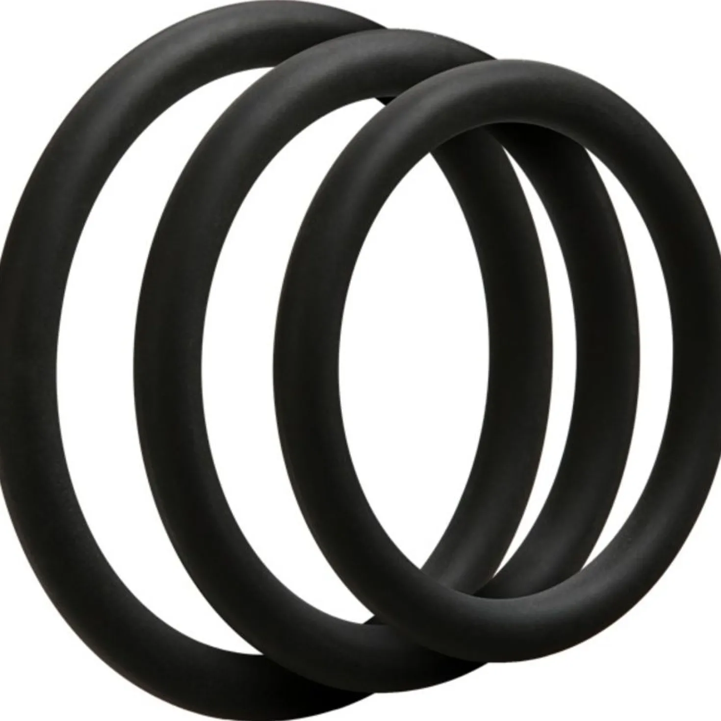 Doc Johnson - OptiMALE Set de 3 Anneaux Pénien Fins - Noir