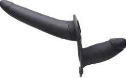 Double gode-ceinture vibrant Power Pegger - Noir