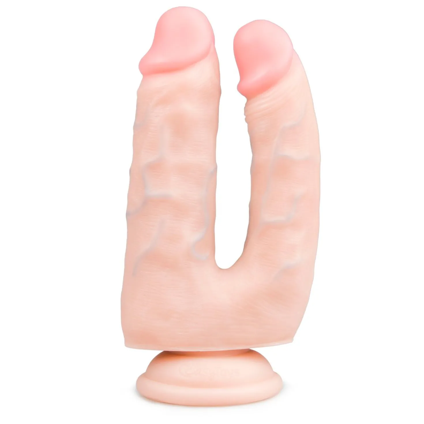 Double Gode Réaliste avec Ventouse - 18 cm