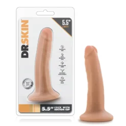 Dr. Skin - Godemiché réaliste avec ventouse 13,97 cm - Vanille