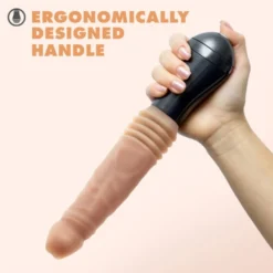 Dr. Skin Silicone - Dr. Knight - Gode à mouvements et vibrations - Beige