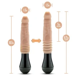 Dr. Skin Silicone - Dr. Knight - Gode à mouvements et vibrations - Beige