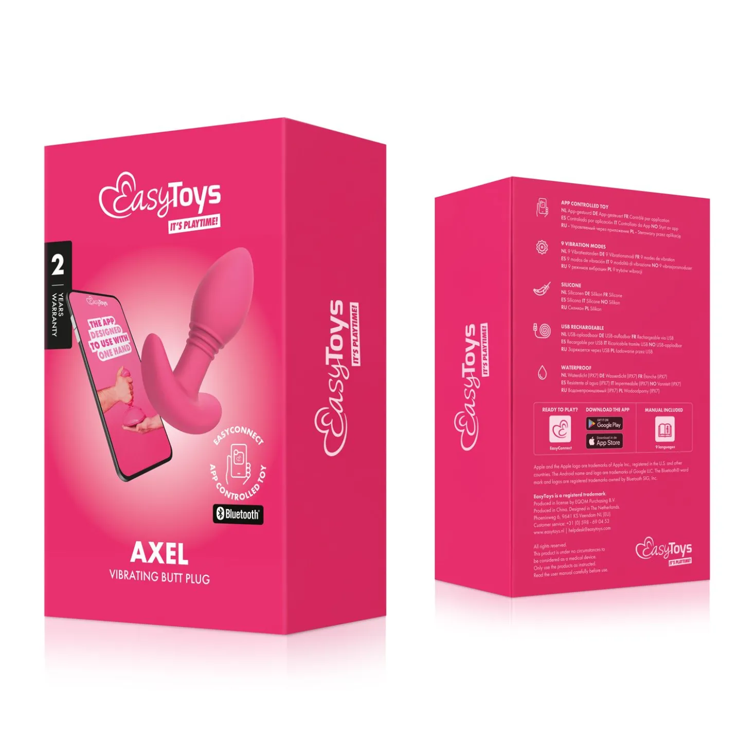 EasyConnect - Plug anal vibrant Axel contrôlé par application