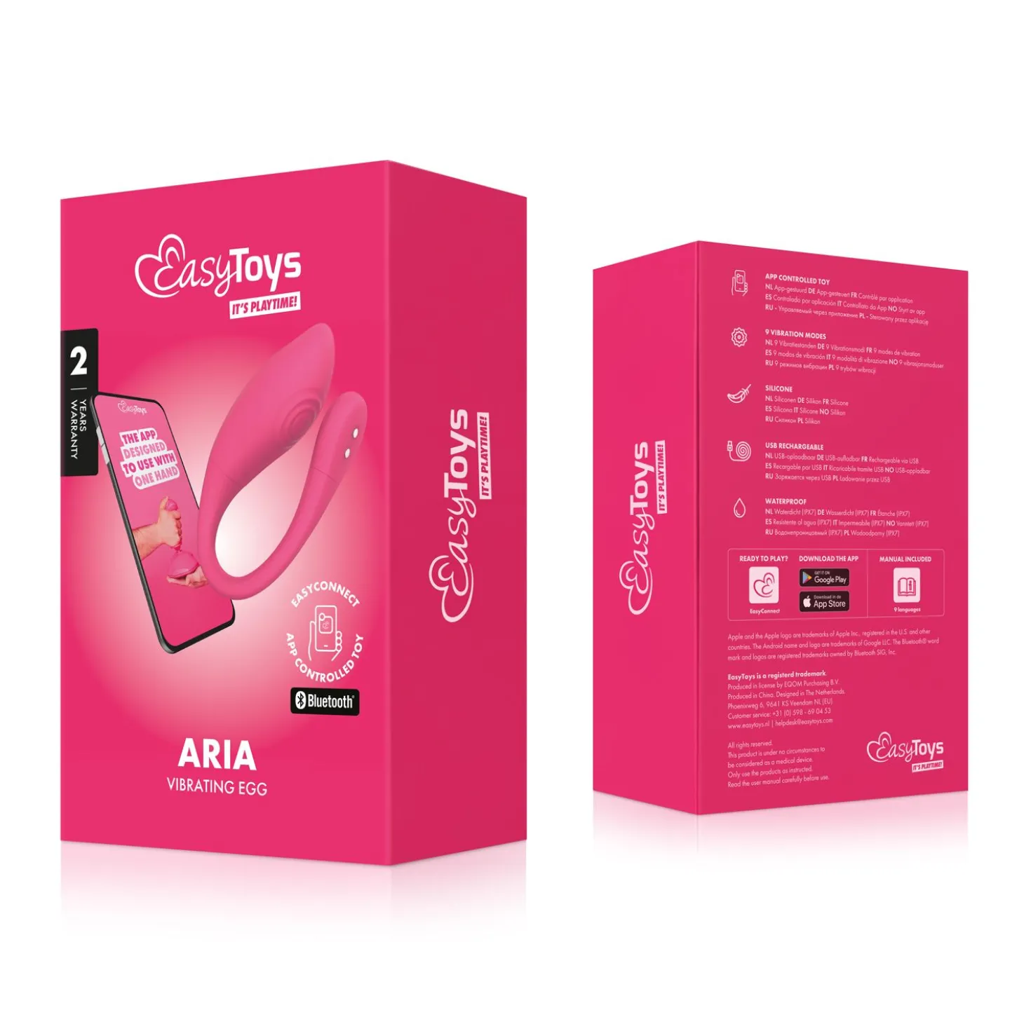EasyConnect - Œuf vibrant connecté "Aria" - Rose