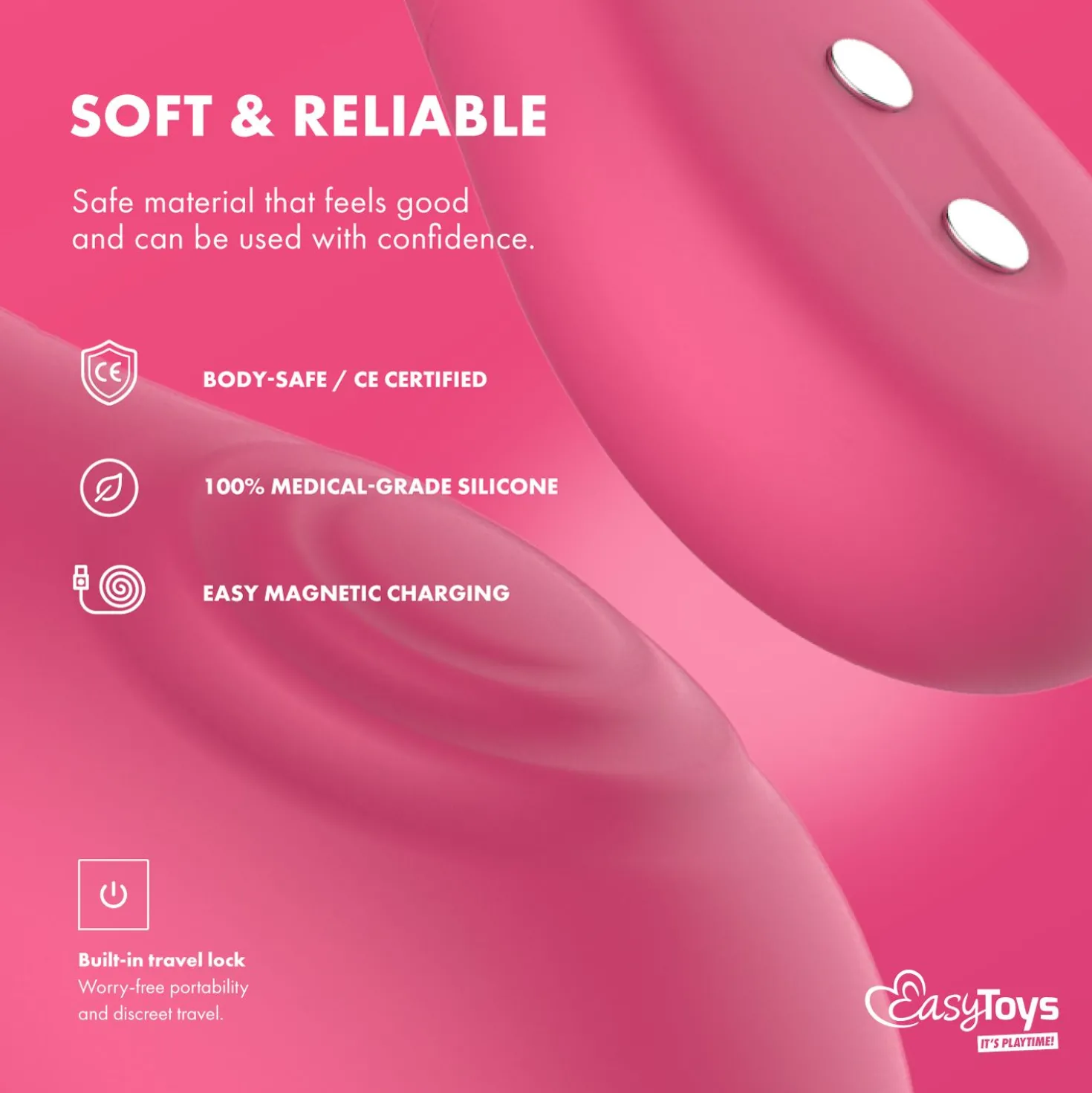 EasyConnect - Œuf vibrant connecté "Aria" - Rose