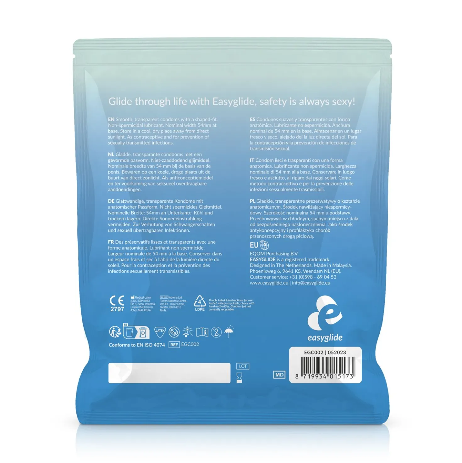 EasyGlide - Préservatifs standards et lisses - 40 pièces