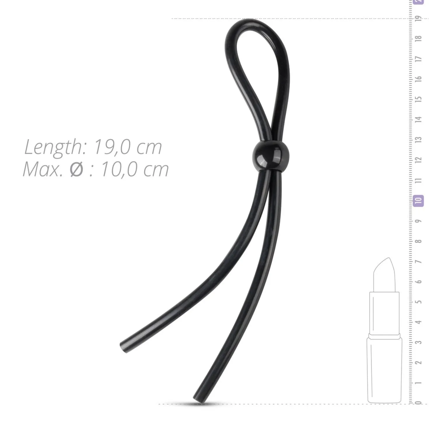 EasyToys - Anneau pénien simple réglable - Noir