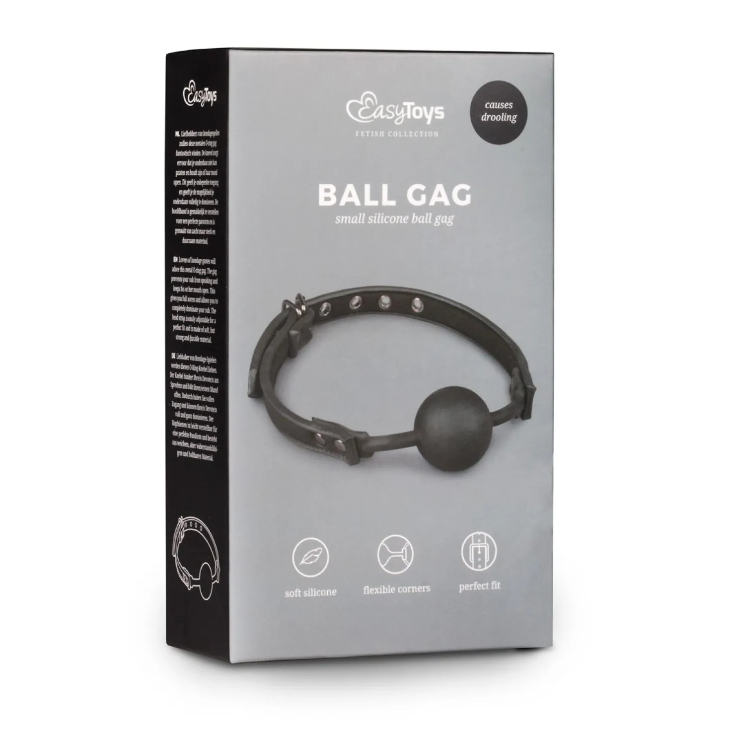 Easytoys Fetish - Bâillon avec balle en silicone - Noir