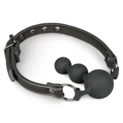 Easytoys Fetish - Bâillon à balle avec perles en silicone