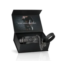 Easytoys Fetish - Collier fétichiste avec laisse - Noir