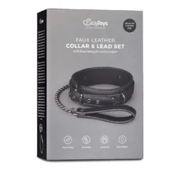 Easytoys Fetish - Collier fétichiste avec laisse - Noir