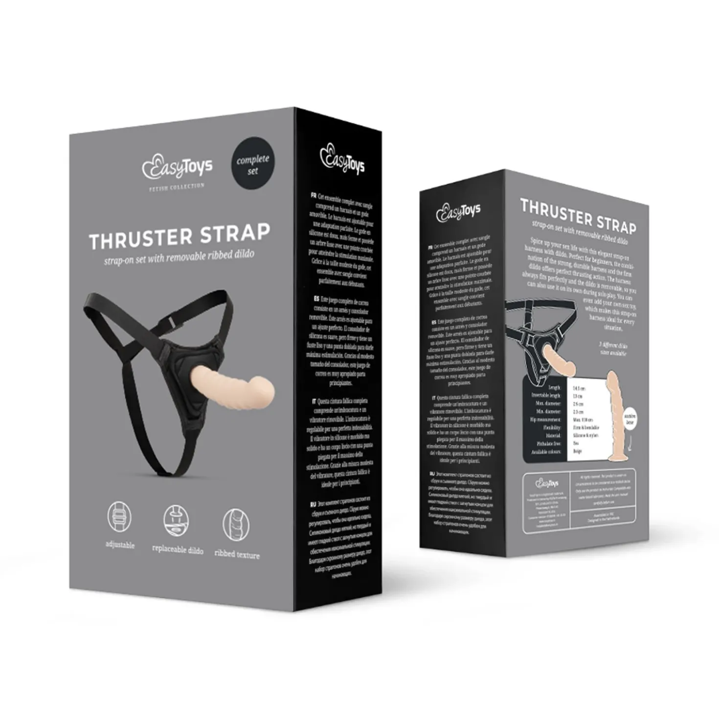 Easytoys Fetish - Godemiché ceinture avec harnais