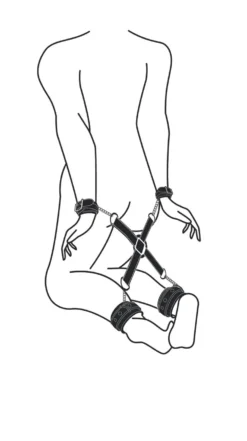 Easytoys Fetish - Hogtie With Hand and Anklecuffs - Noir