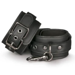 Easytoys Fetish - Menottes en similicuir - Noir