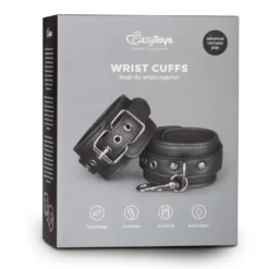 Easytoys Fetish - Menottes en similicuir - Noir