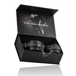 Easytoys Fetish - Menottes en similicuir - Noir