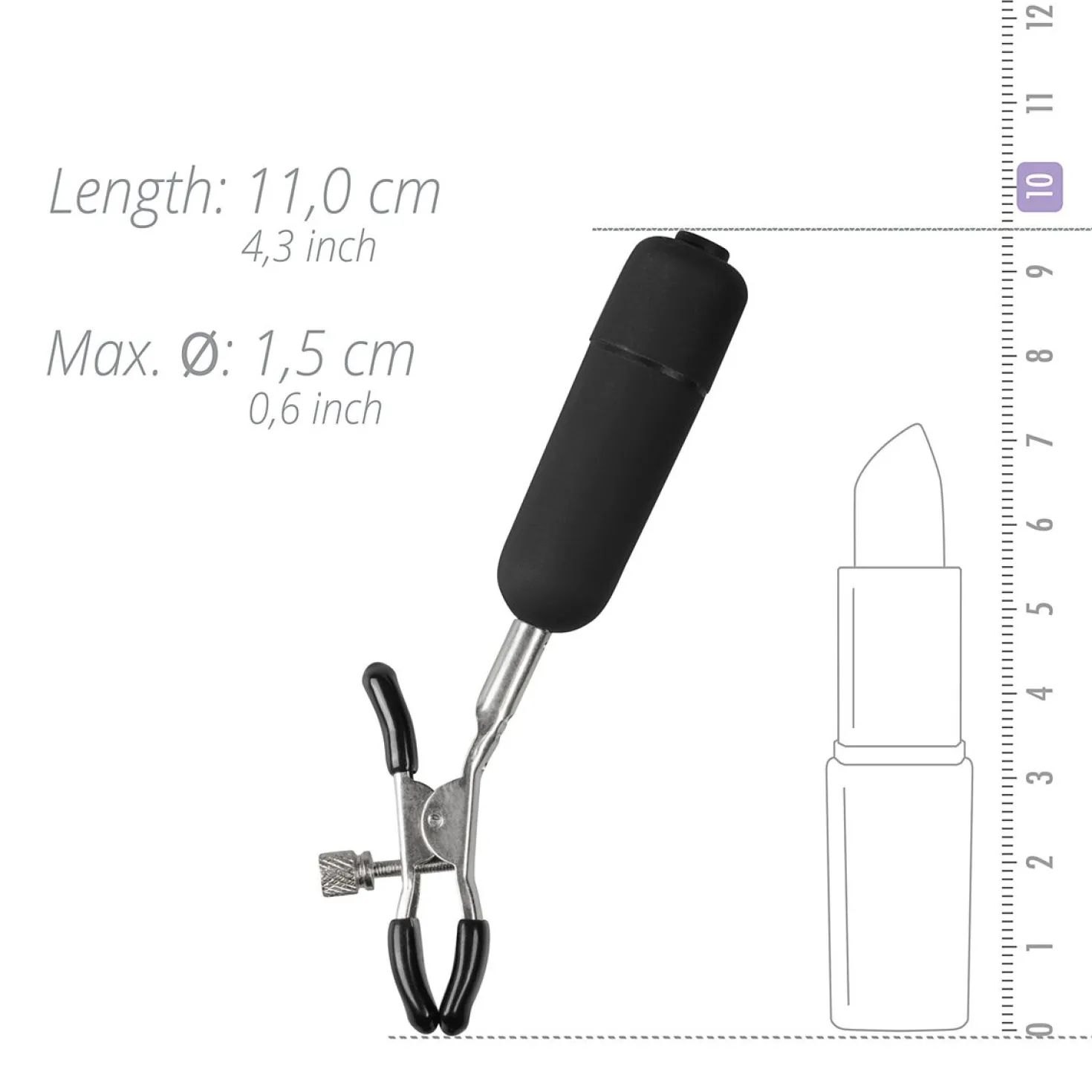 Easytoys Fetish - Pinces à tétons avec balles vibrantes