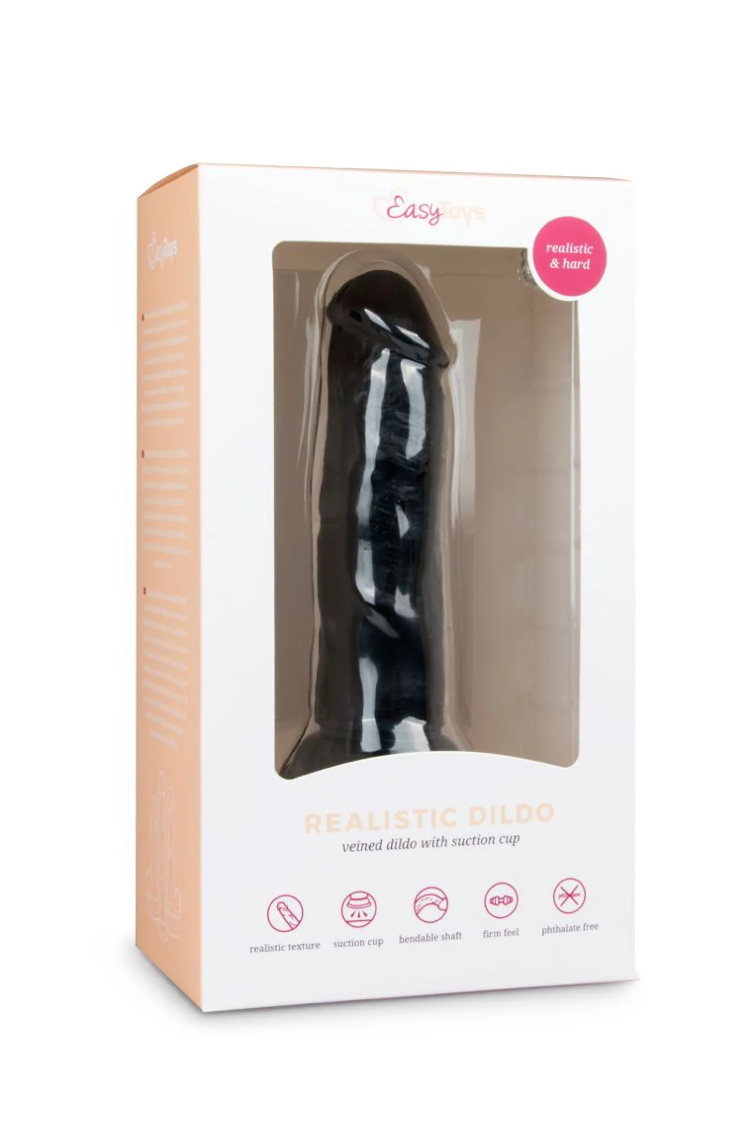 EasyToys - Gode très réaliste 15,5 cm - Noir