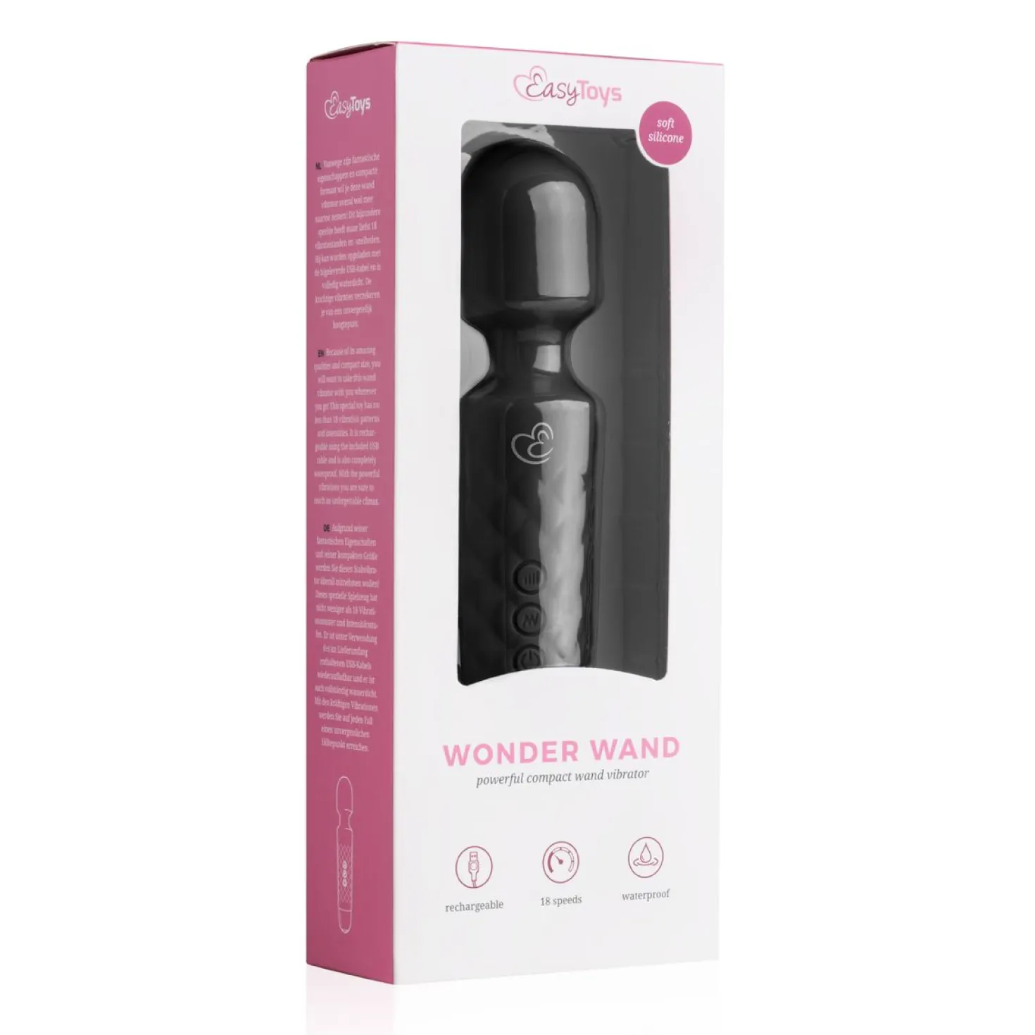 EasyToys - Mini Wand - Vibromasseur clitoridien - Noir