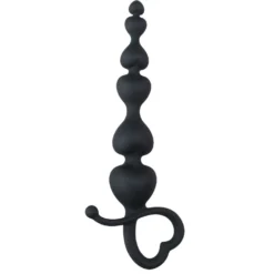 EasyToys - Perles anales avec poignée en forme de cœur - 18,5 cm