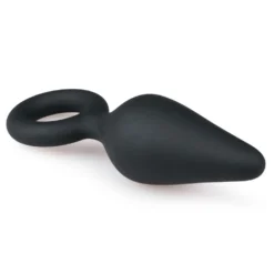 EasyToys - Plug anal noir avec anneau - Medium