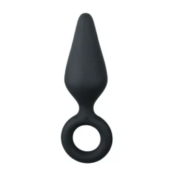 EasyToys - Plug anal noir avec anneau - Medium