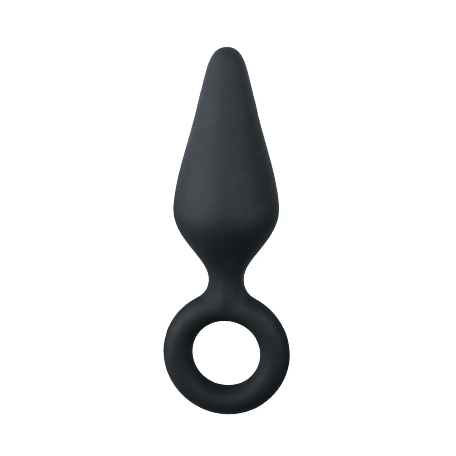 EasyToys - Plug anal noir avec anneau - Small 8,5 cm