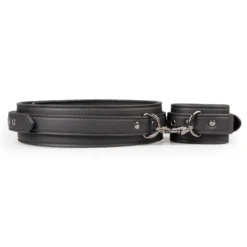 EasyToys - Set de menottes poignets et cuisses - Noir