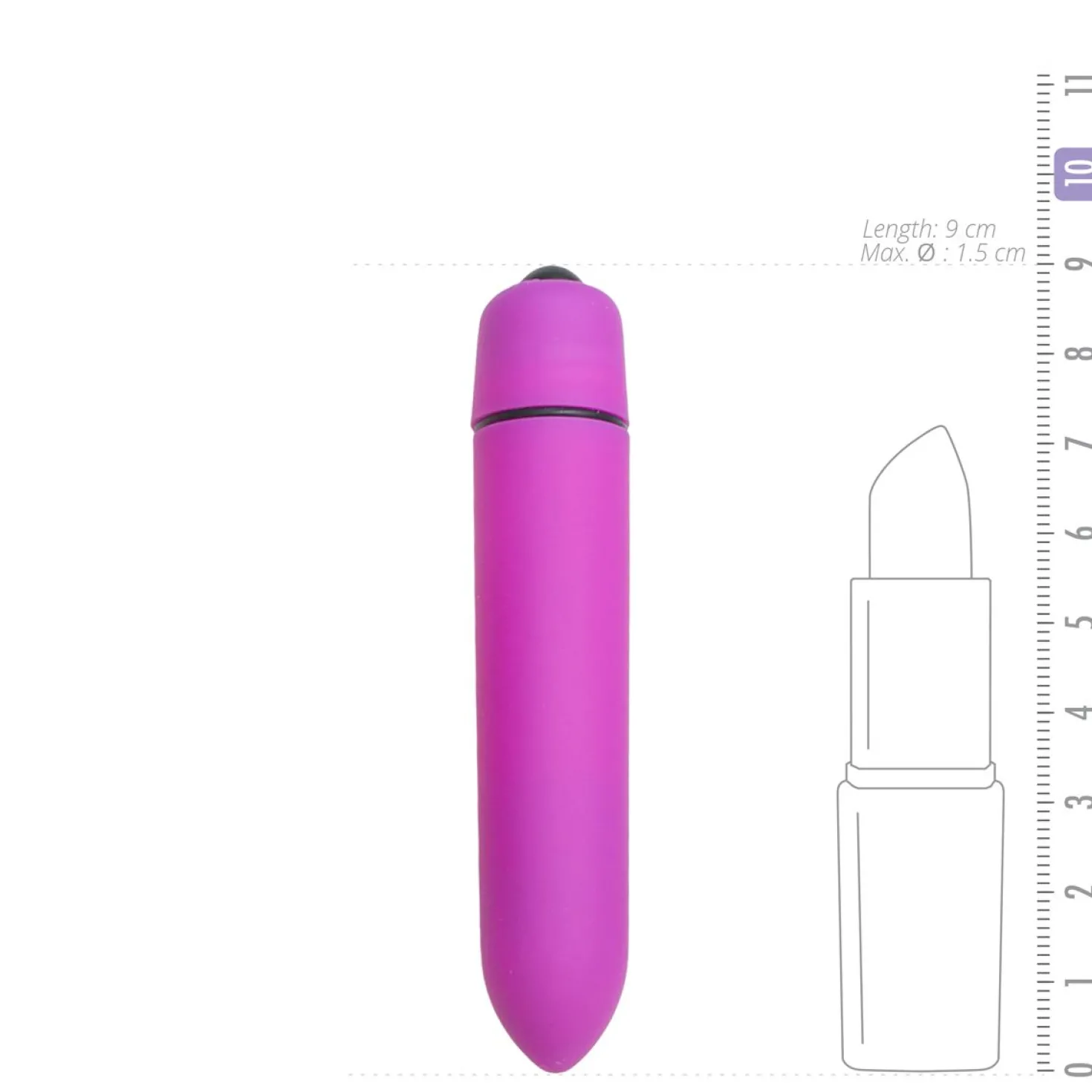 EasyToys - Vibromasseur bullet 10 vitesses - Violet