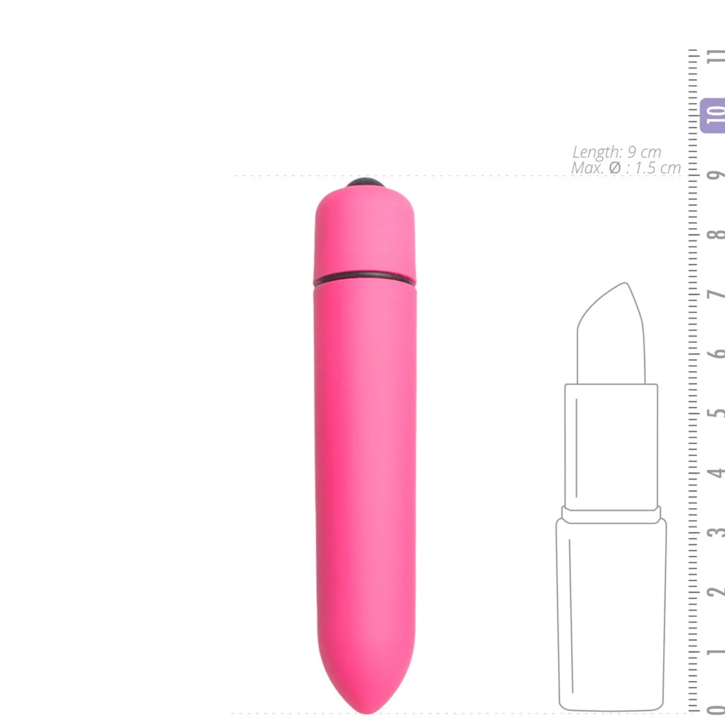 EasyToys - Vibromasseur bullet 10 vitesses - Rose