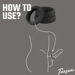 Ensemble d'anneaux péniens en silicone Teazers
