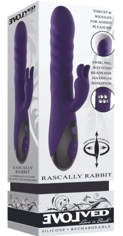 Evolved - Vibro rabbit va-et-vient, rotatif et vibrant - Violet