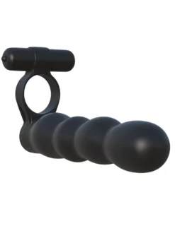 Fantasy C-ringz Cockring & gode Posable Partner Double Penetrator Noir