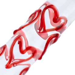 Gildo - Dildo en Verre pour Point G/Prostate avec Cœurs No. 30 - 17 cm