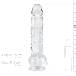 Gode en Gelée avec Testicules - 13,5 cm