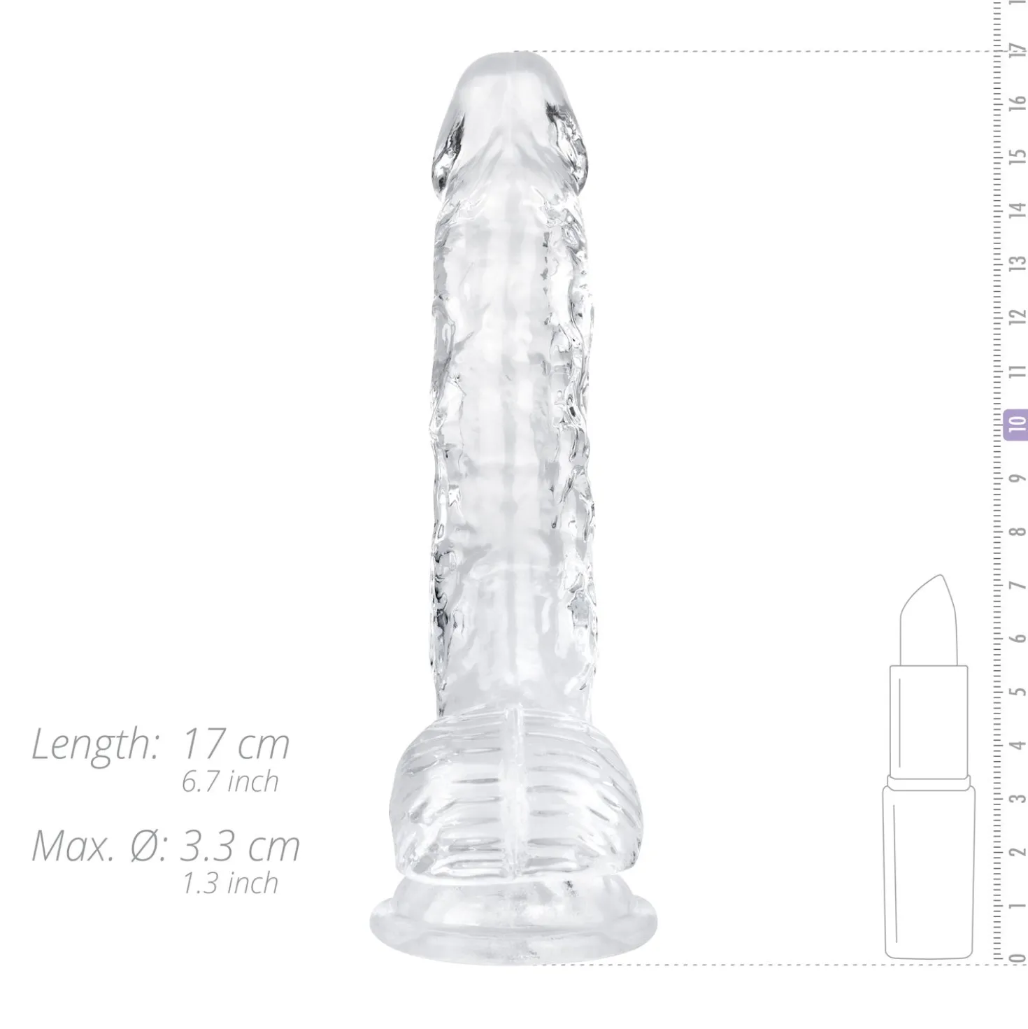 Gode en Gelée avec Testicules - 15 cm