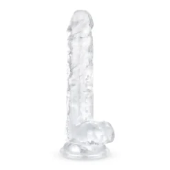 Godemiché en gel avec testicules - 17 cm