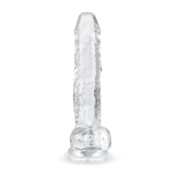 Godemiché en gel avec testicules - 17 cm