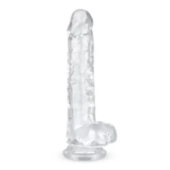 Godemiché en gel avec testicules - 19 cm