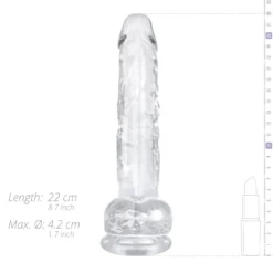 Godemiché en gel avec testicules - 19 cm
