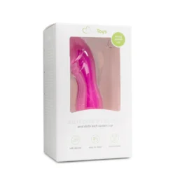 Gode rose en silicone avec ventouse