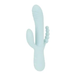 Good Vibes Only - Triple Stimulation Vibe - Soft Silicone - Bleu