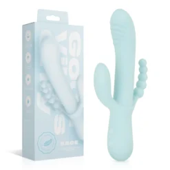 Good Vibes Only - Triple Stimulation Vibe - Soft Silicone - Bleu