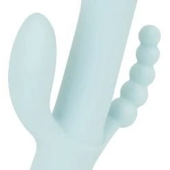Good Vibes Only - Triple Stimulation Vibe - Soft Silicone - Bleu