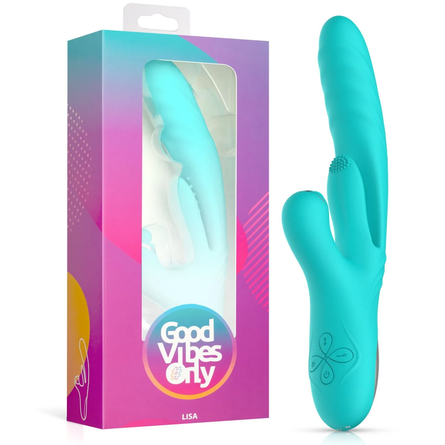 Good Vibes Only - Vibro rabbit va-et-vient "Lisa" - Turquoise
